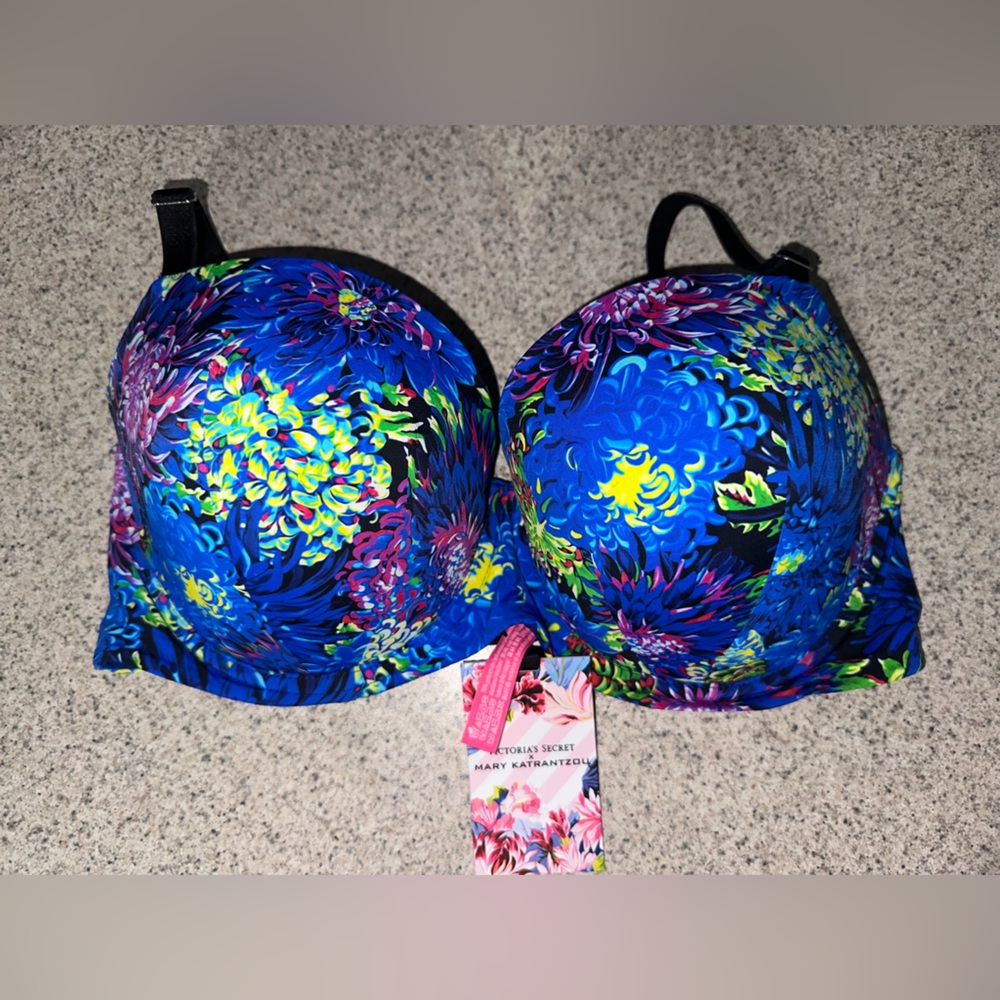 NWT Victoria's Secret X Mary Katrantzou Fashion Show Floral Lined Demi Bra